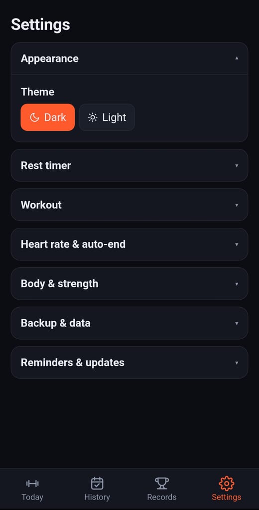 Settings and customization